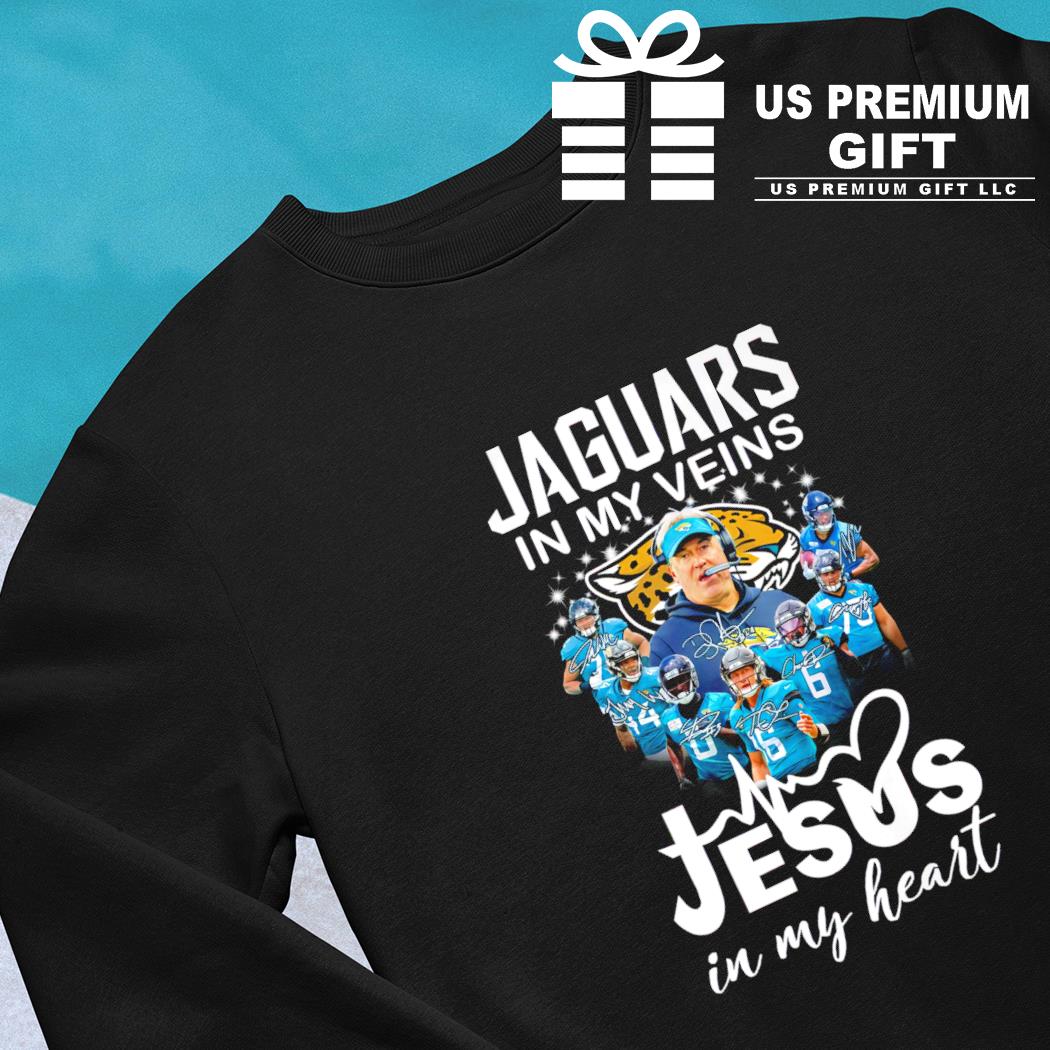 Jacksonville Jaguars In My Veins Jesus In My Heart Shirt, hoodie