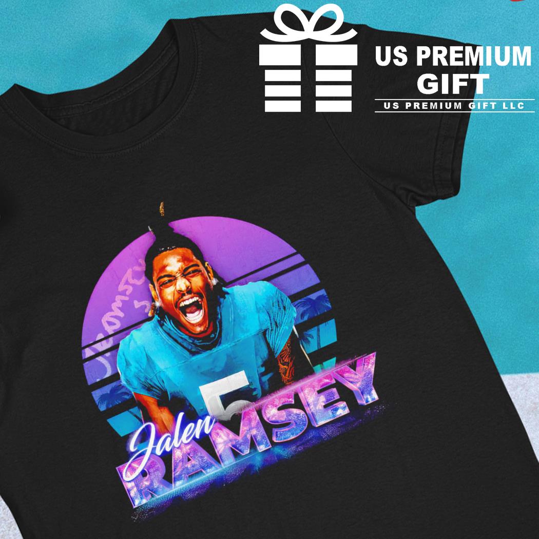 Jalen Ramsey 5 Miami Dolphins football player portrait poster gift shirt,  hoodie, sweater, long sleeve and tank top