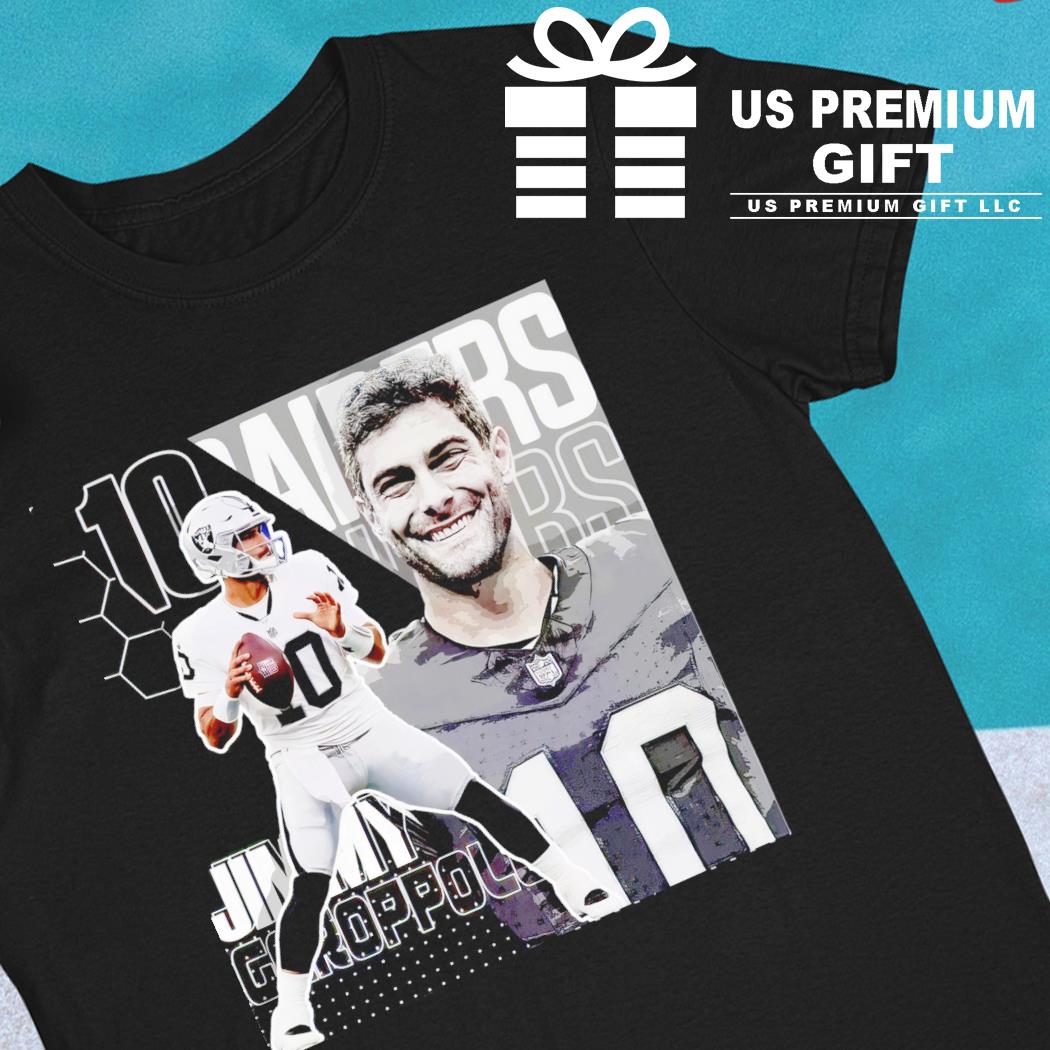 Jimmy Garoppolo 10 Las Vegas Raiders football player poster gift shirt,  hoodie, sweater, long sleeve and tank top