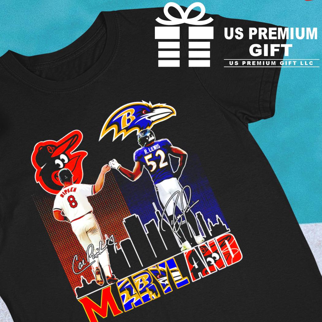 Funny maryland skyline 8 Cal Ripken Jr. 52 Ray Lewis players signatures  shirt – Emilytees – Shop trending shirts in the USA – Emilytees Fashion LLC  – Store  Collection Home Page