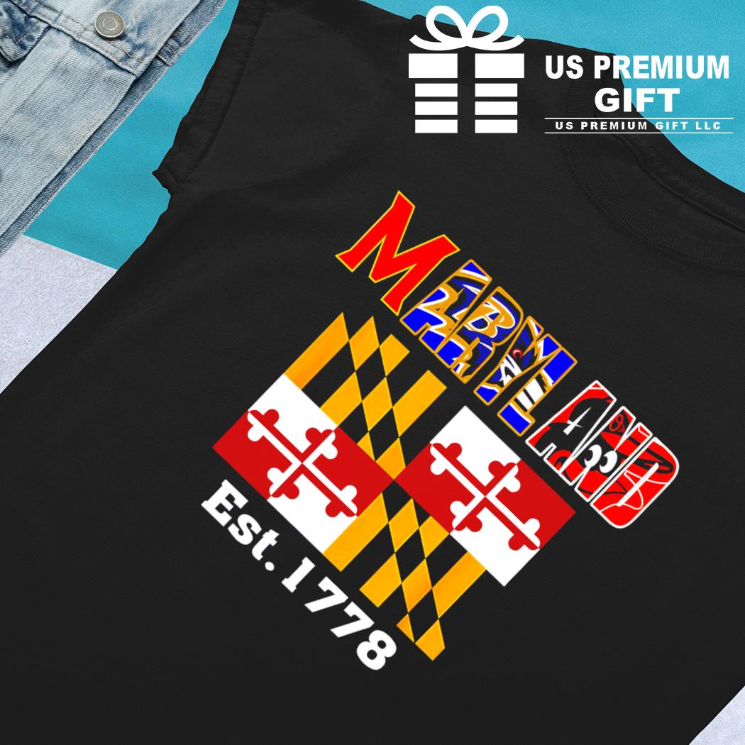 Maryland est 1788 Baltimore Orioles Baltimore Ravens sports flag