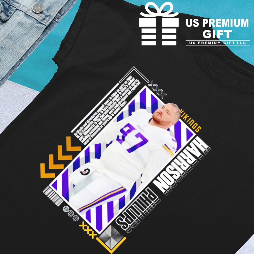 Minnesota Vikings football 97 Harrison Phillips player pose poster Us gift  shirt, hoodie, sweater, long sleeve and tank top