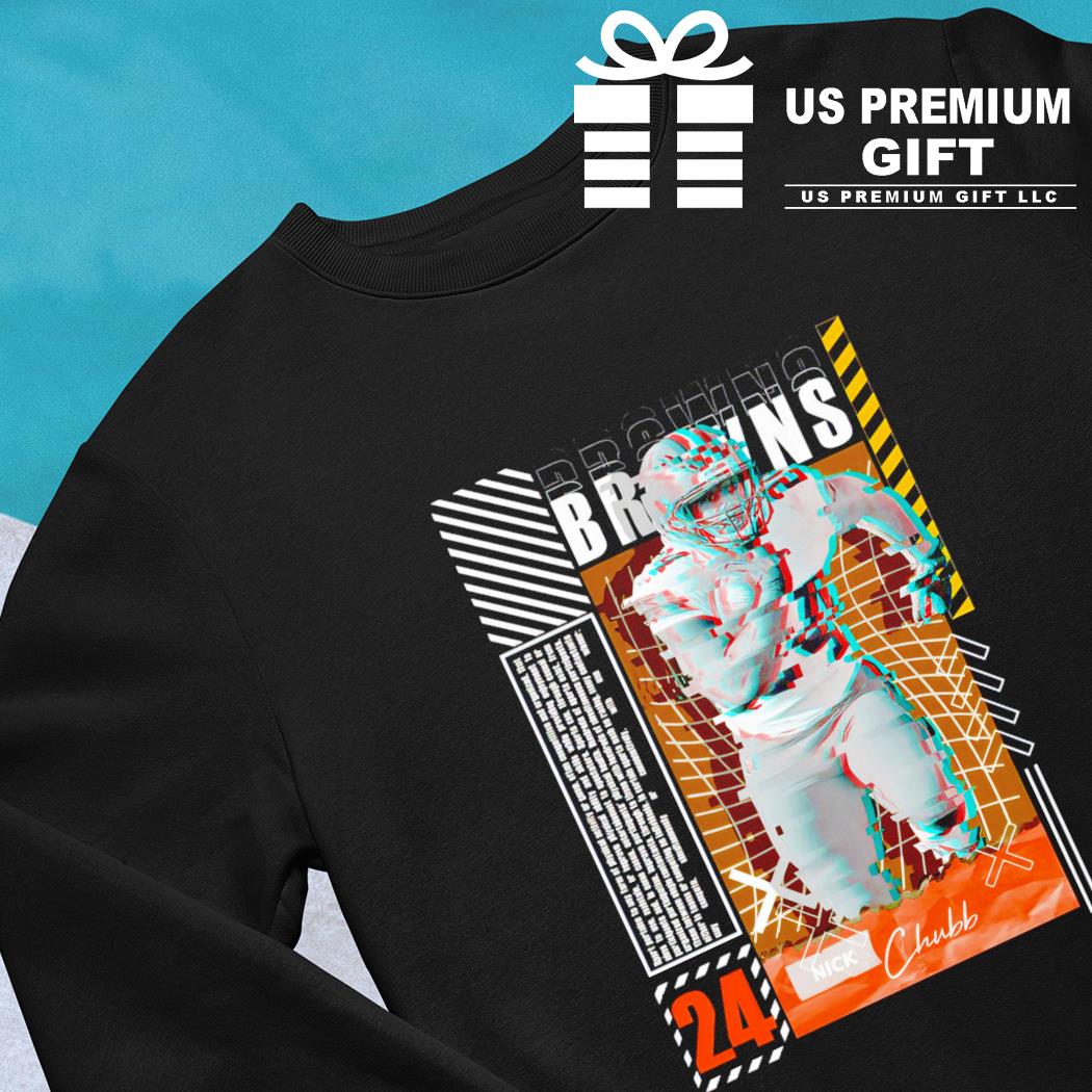 Best cleveland Browns football 24 Nick Chubb player pose Us gift shirt,  hoodie, sweater, long sleeve and tank top