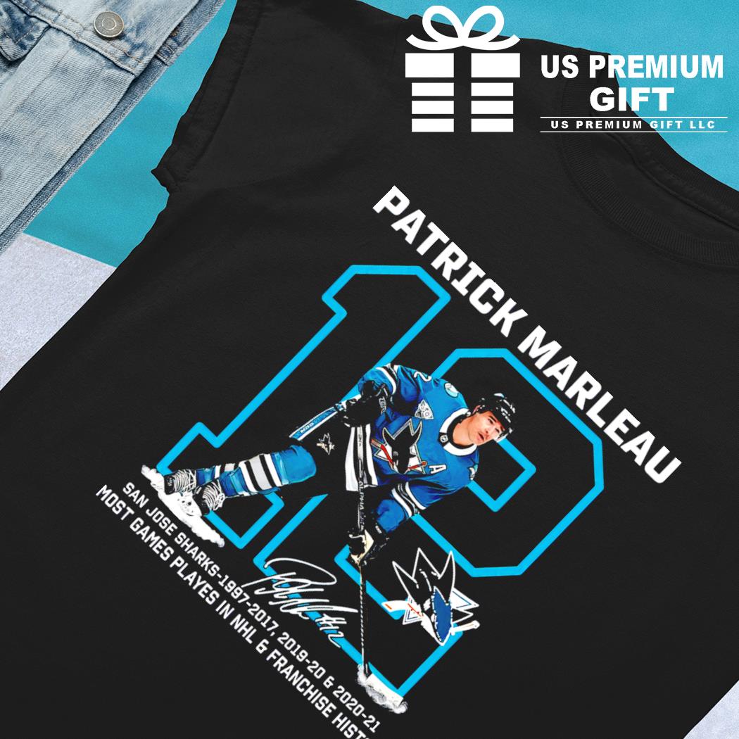 Patrick Marleau 12 San Jose Sharks most games playes in NHL G franchise  history player hockey signature gift shirt, hoodie, sweater, long sleeve  and tank top