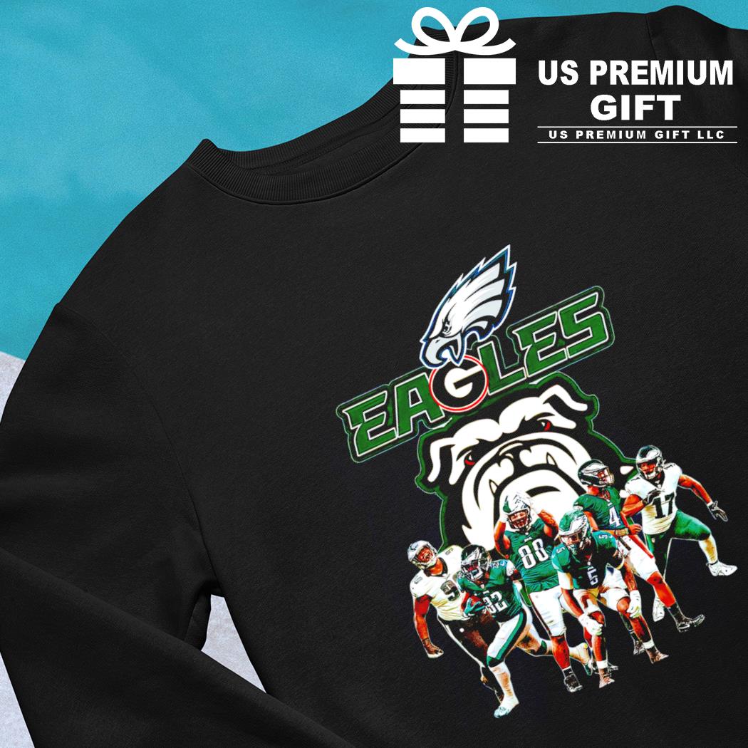Philadelphia Eagles Georgia Bulldogs team football logo poster sport shirt,  hoodie, sweater, long sleeve and tank top