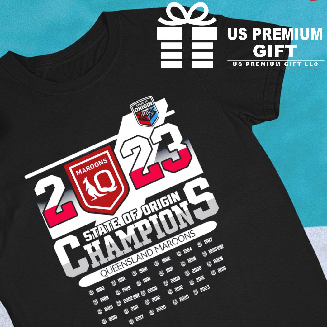 Queensland Maroons State of origin Champions city logo football poster gift  shirt, hoodie, sweater, long sleeve and tank top