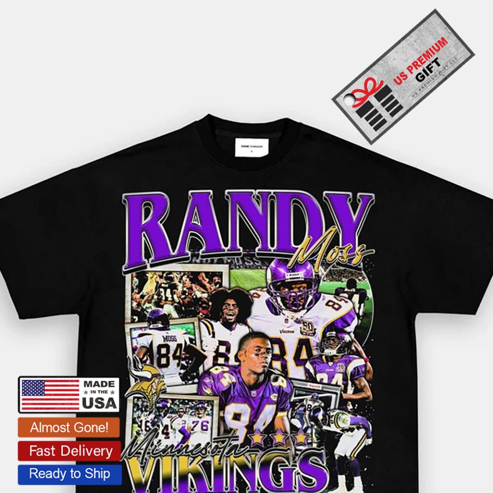 Randy Moss 84 Minnesota Vikings player football retro poster gift shirt,  hoodie, sweater, long sleeve and tank top