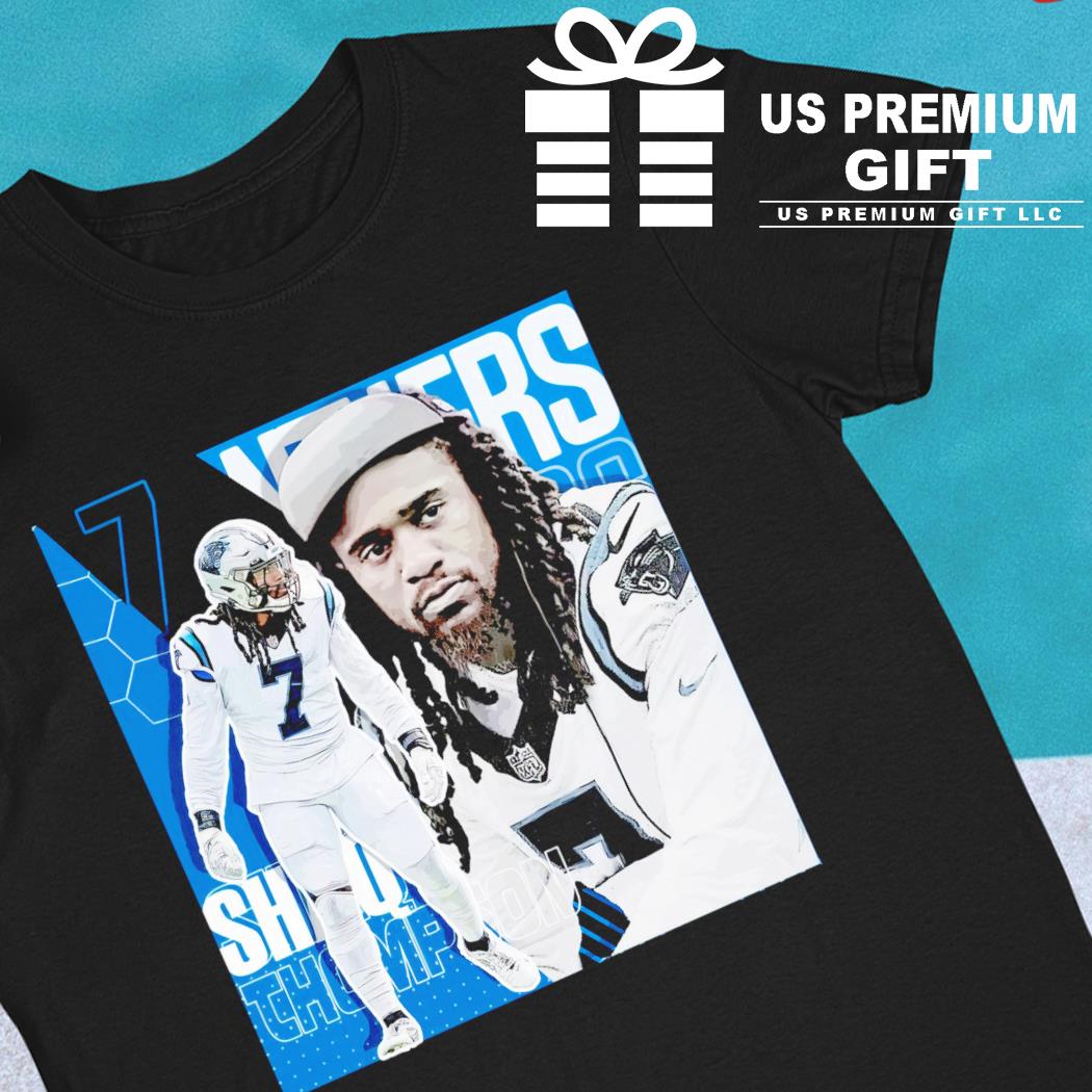 Shaq Thompson 7 Carolina Panthers football player poster gift shirt,  hoodie, sweater, long sleeve and tank top