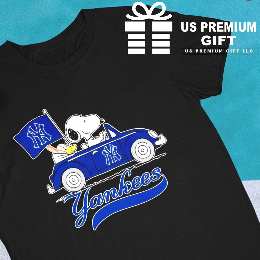 Snoopy drive a car New York Yankees logo gift shirt, hoodie