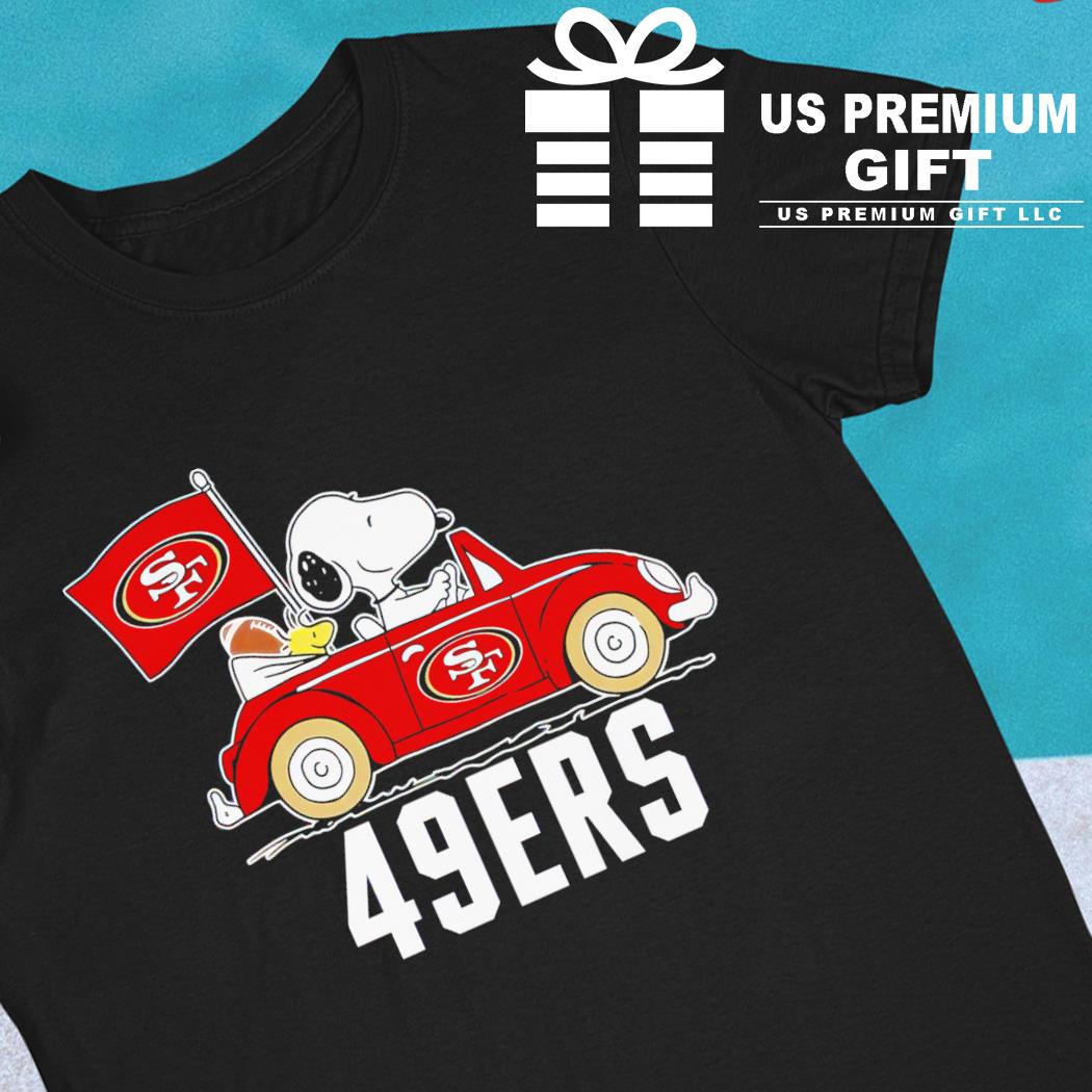 Snoopy drive a car San Francisco 49ers football logo funny shirt, hoodie,  sweater, long sleeve and tank top