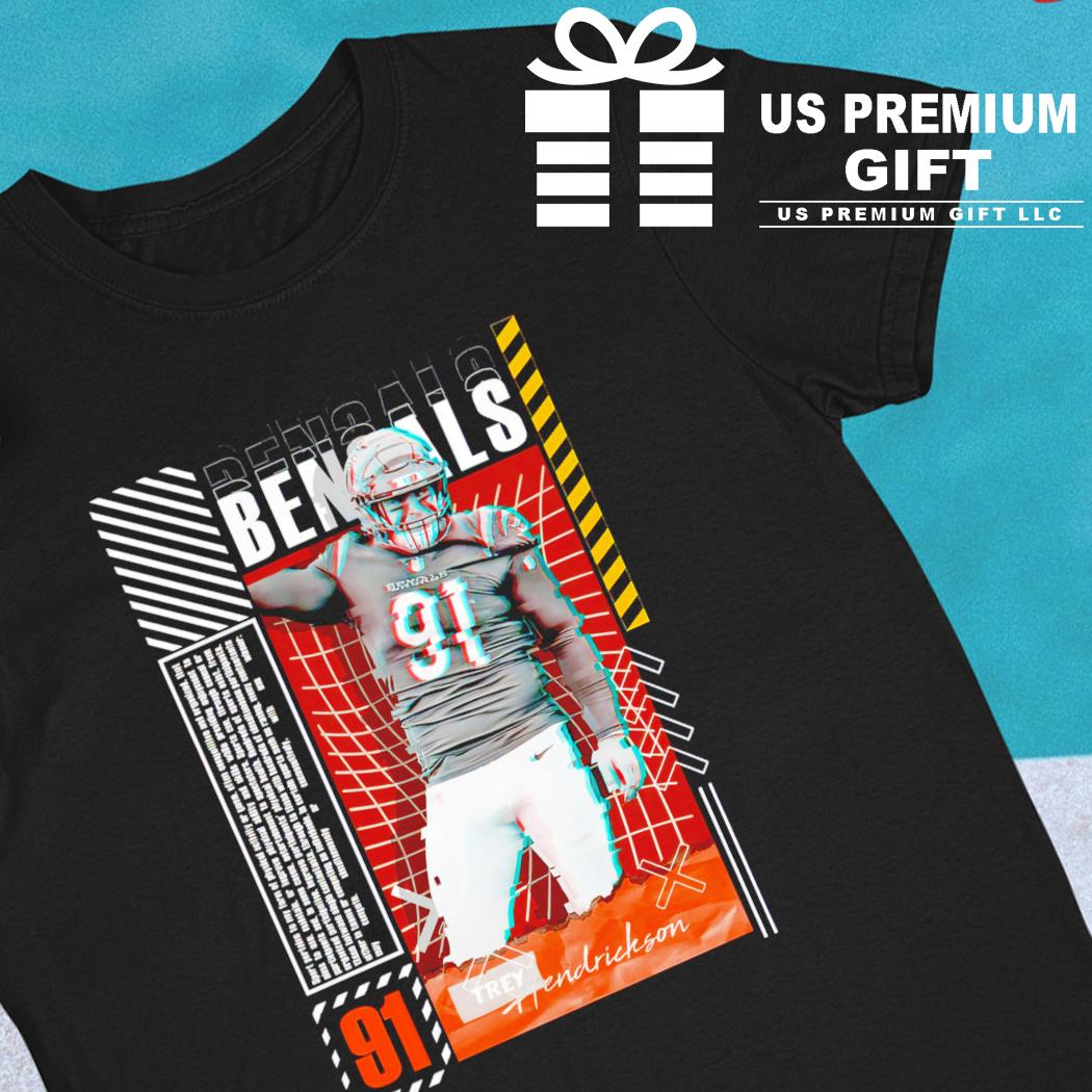 Trey Hendrickson 91 Cincinnati Bengals football player glitch poster gift  shirt, hoodie, sweater, long sleeve and tank top