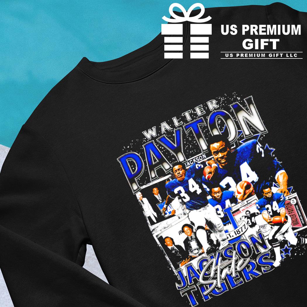 Walter Payton 34 Jackson State Tigers football player Vintage gift shirt,  hoodie, sweater, long sleeve and tank top