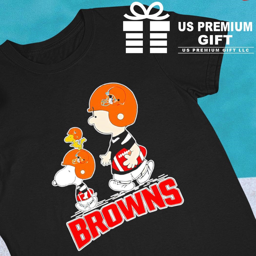Cleveland Browns let's play football together Charlie Brown and Snoopy dog  shirt, hoodie, sweater and v-neck t-shirt