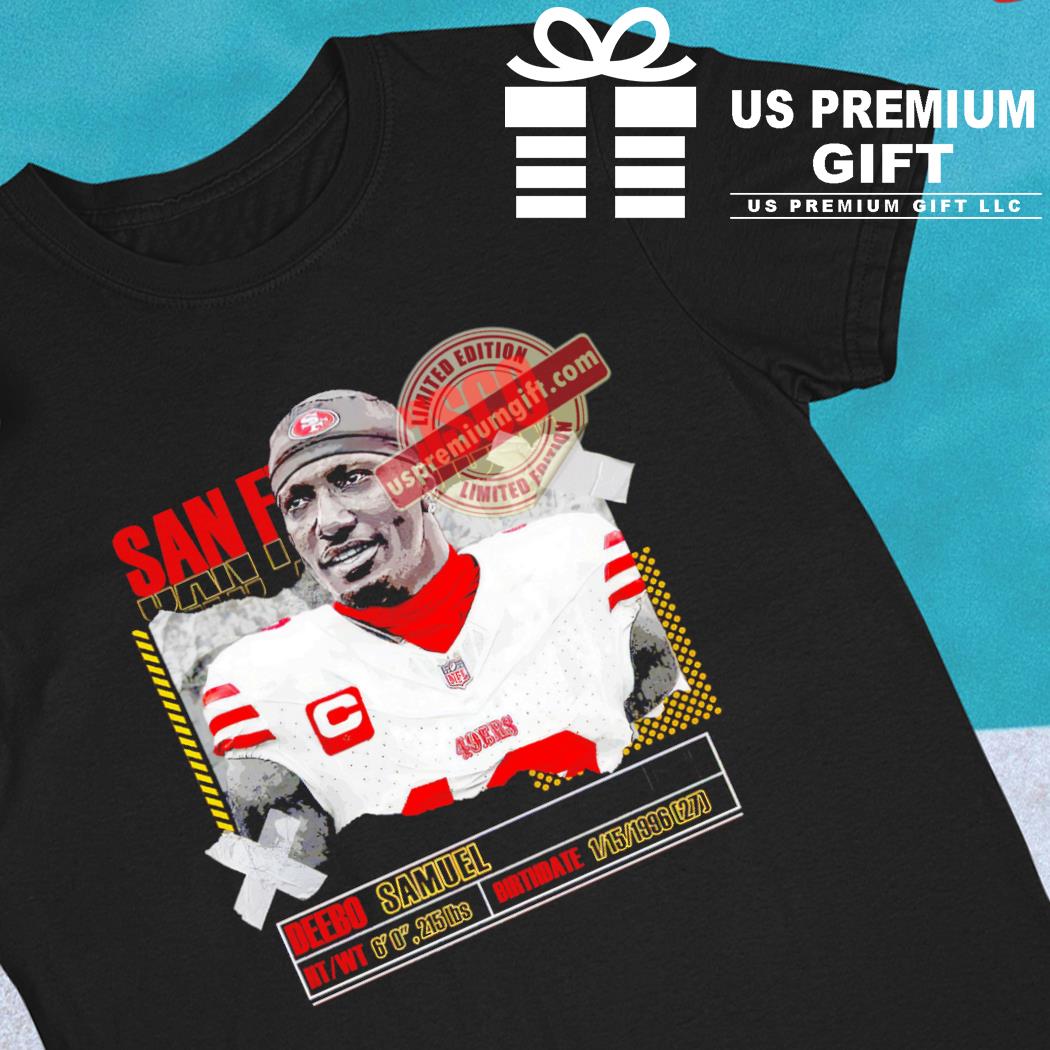 49ers DEEBO Samuel Premium T Shirt in Mens Sizes S-3XL in 