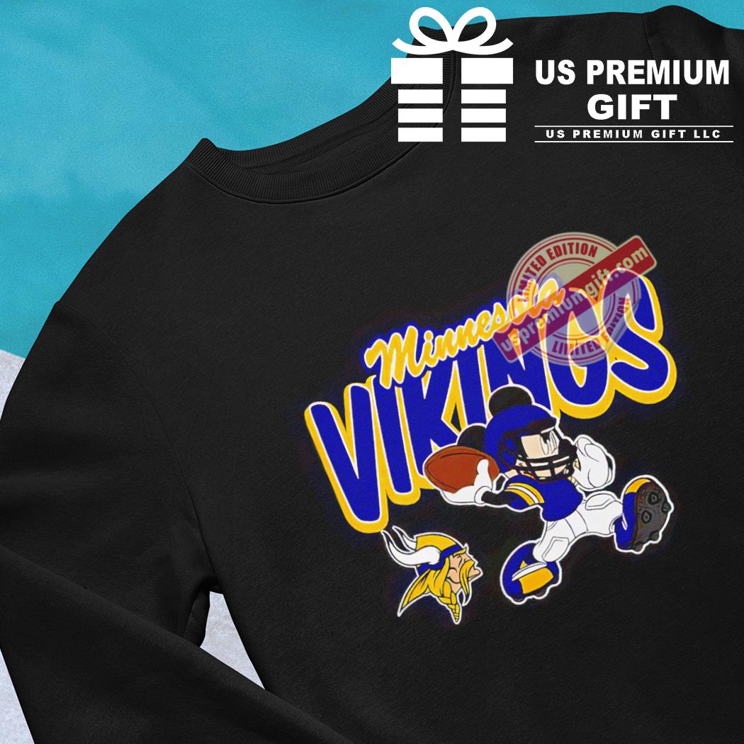 NFL Minnesota Vikings Mickey Mouse Donald Duck Goofy Football Shirt T-Shirt  - Freedomdesign