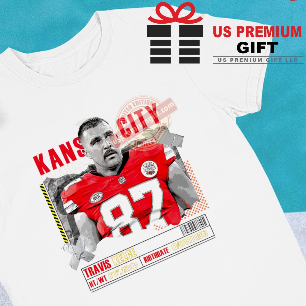 0112 WOMENS Kansas City Chiefs TRAVIS KELCE "Crew Neck" Jersey  Shirt black