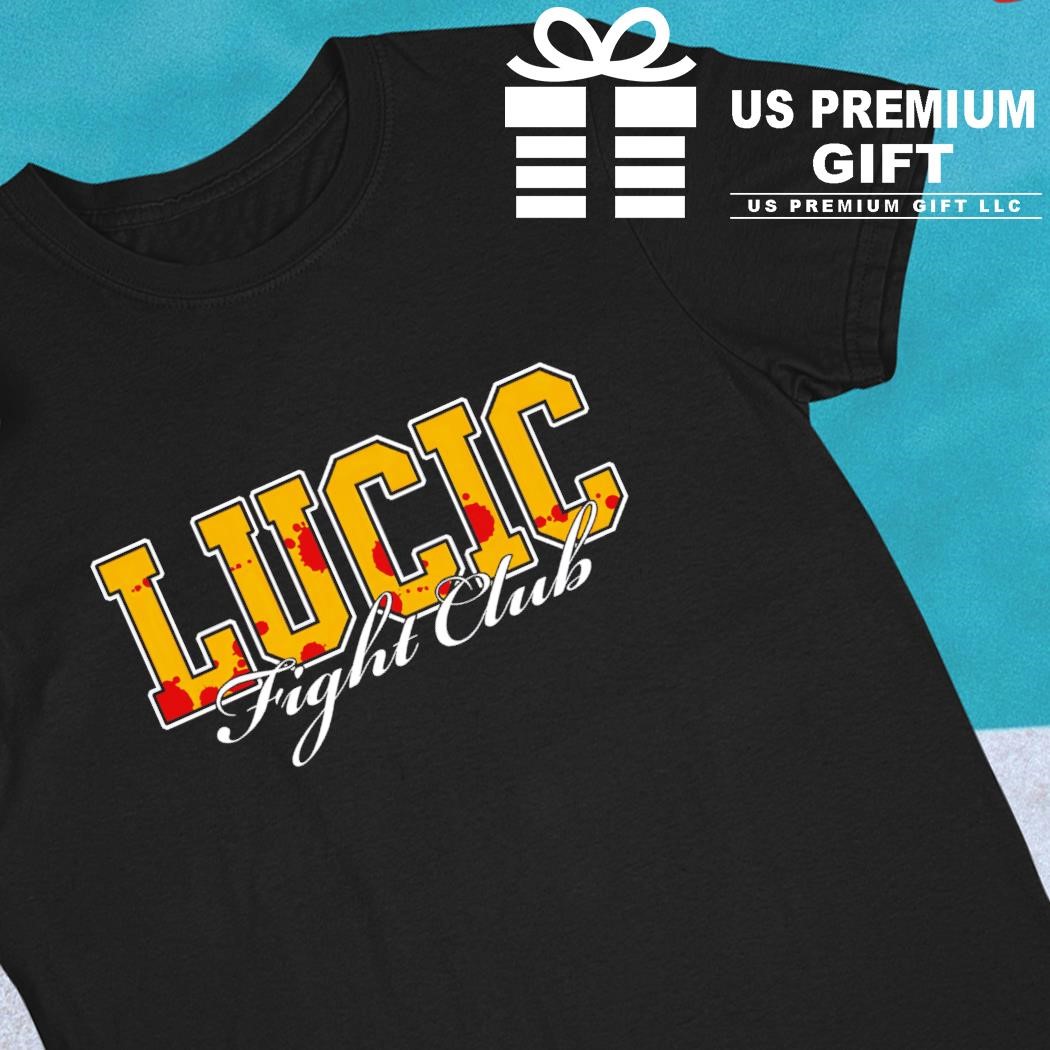 Lucic fight club bloody text shirt