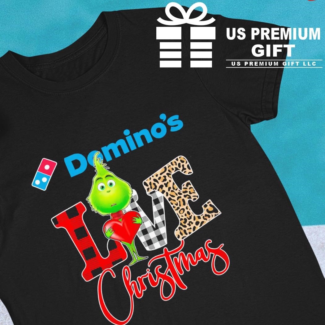 The Grinch Domino’s Love Christmas cartoon logo Christmas gift shirt