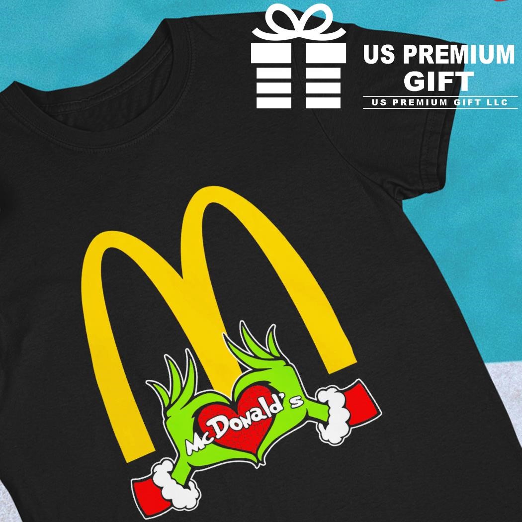 The Grinch hand love McDonald’s logo funny Christmas shirt