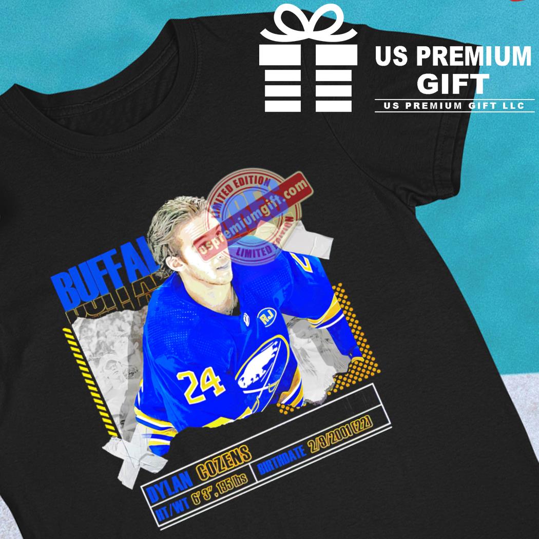 Dylan Cozens number 24 Buffalo Sabers ice hockey player pose paper gift