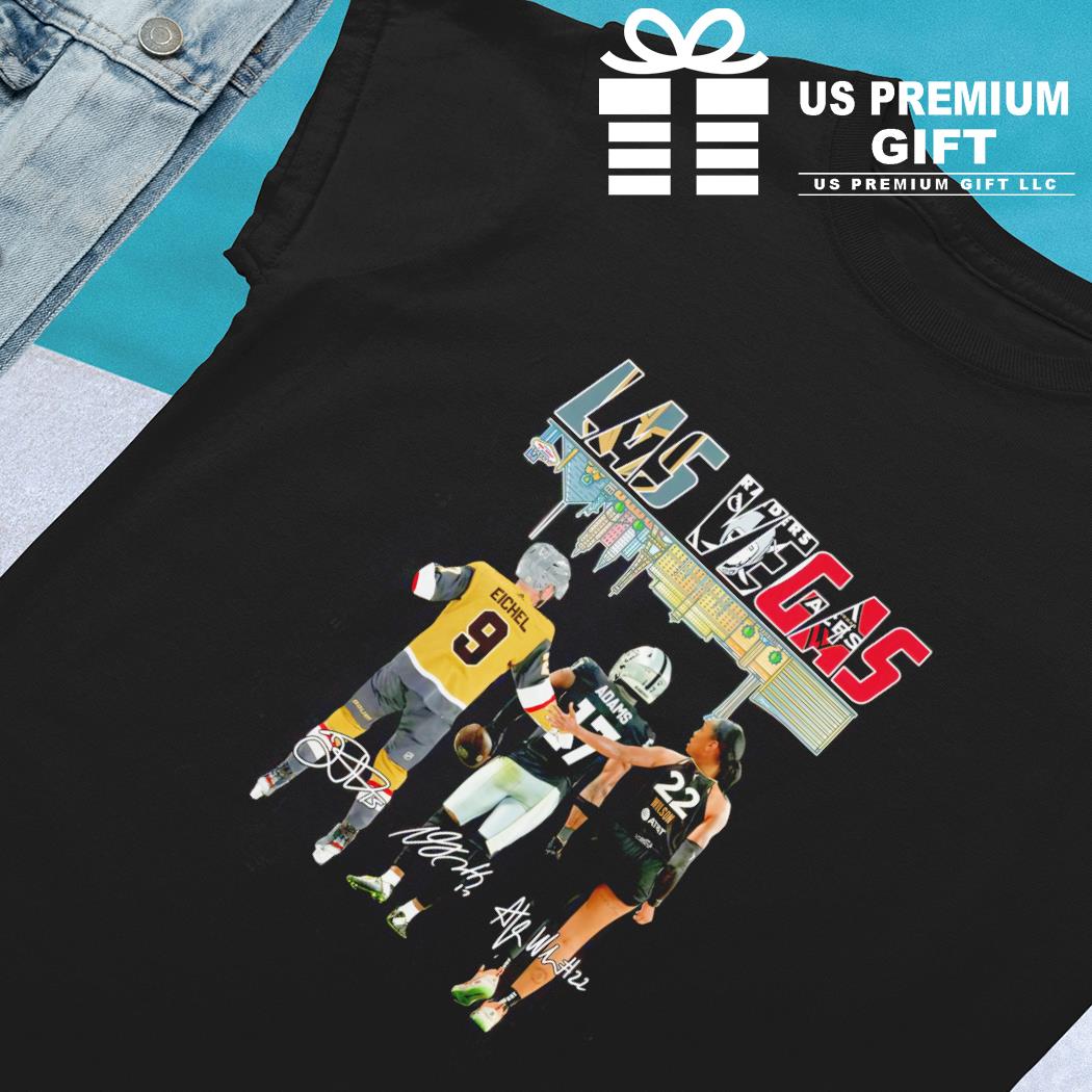 Las Vegas Raiders Vegas Golden Aces and Vegas Golden Knights Flag 2023  Shirt - Bring Your Ideas, Thoughts And Imaginations Into Reality Today