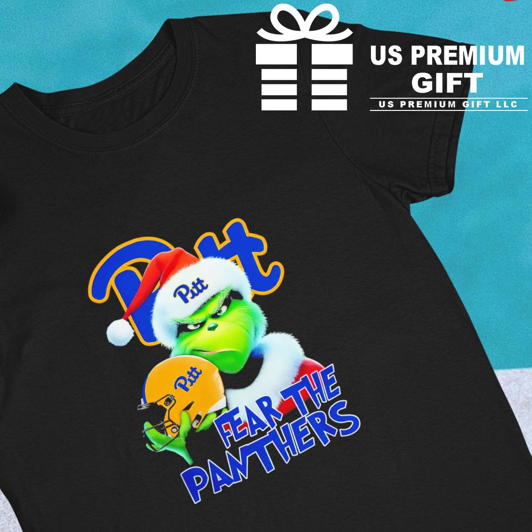 Santa Grinch fear the Pittsburgh Panthers helmet football Christmas gift shirt