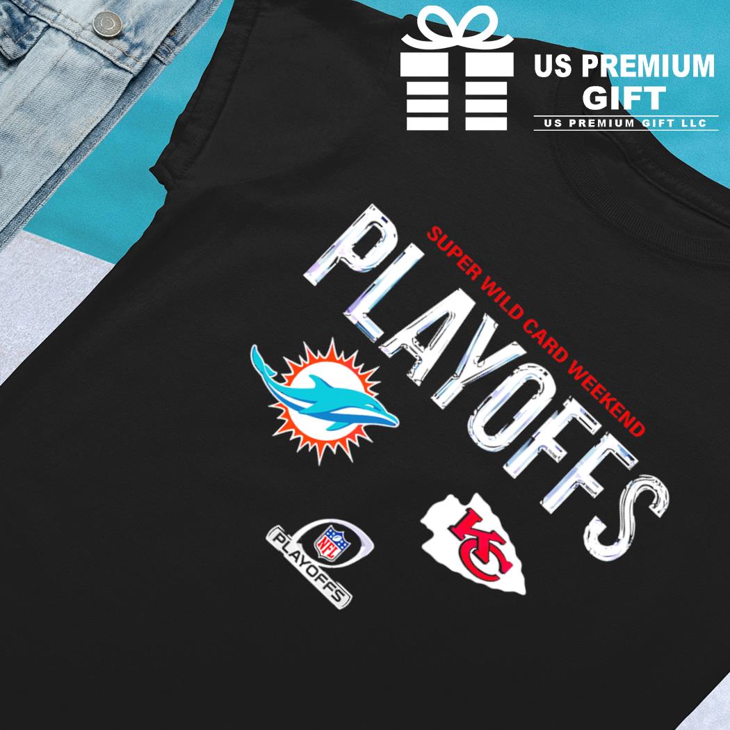 Super Wild Card Weekend Playoffs Dolphins Vs Chiefs NFL Logo 2024 Shirt ...