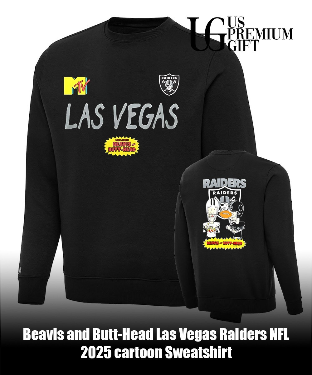 Beavis and Butt-Head Las Vegas Raiders NFL 2025 cartoon shirt