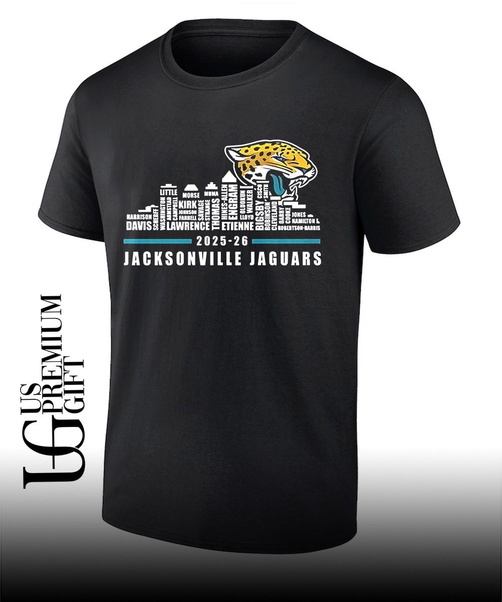 Jacksonville Jaguars 2025-2026 skyline names shirt, hoodie