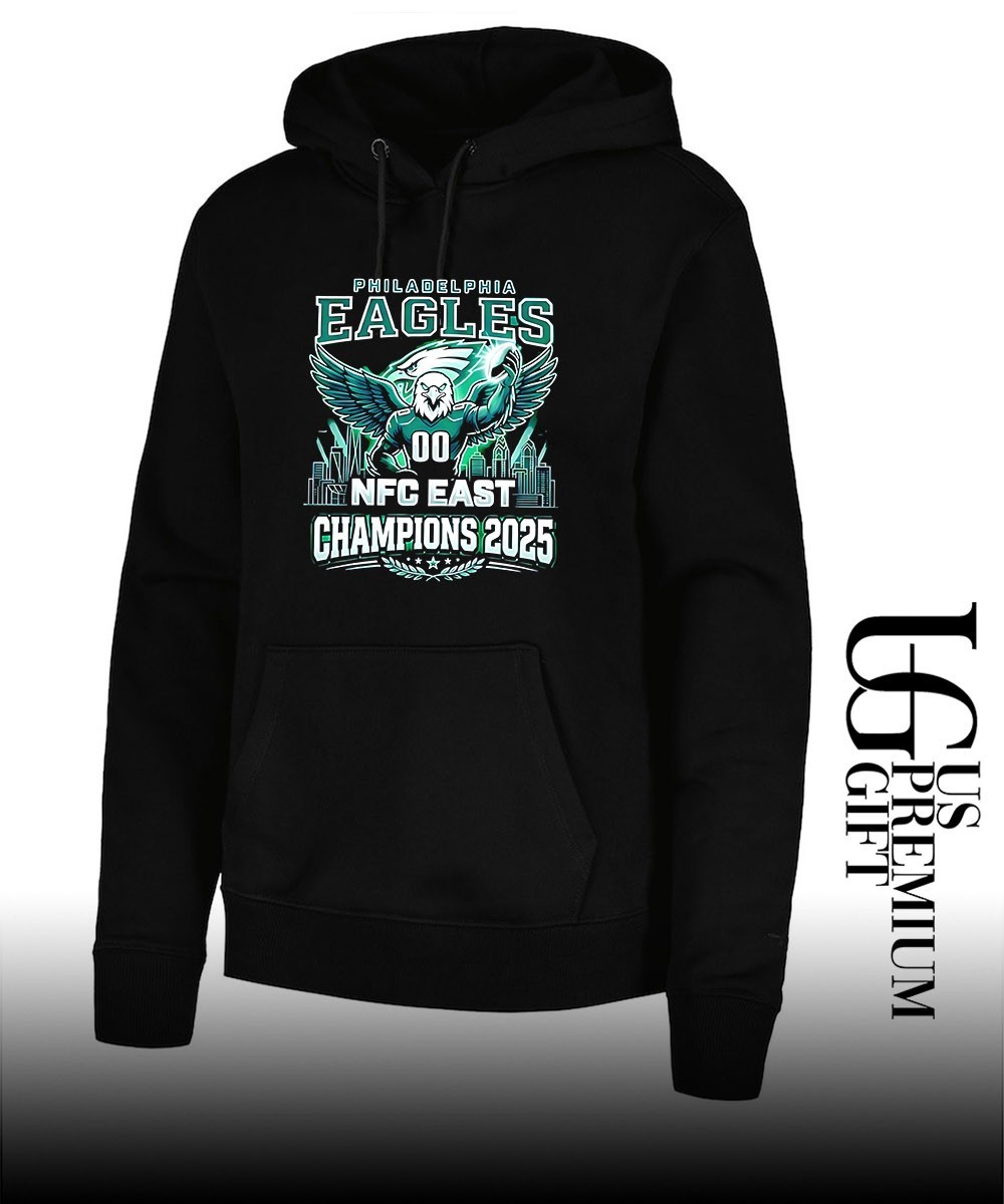 Philadelphia Eagles NFC East Champions 2025 skyline shirt, hoodie