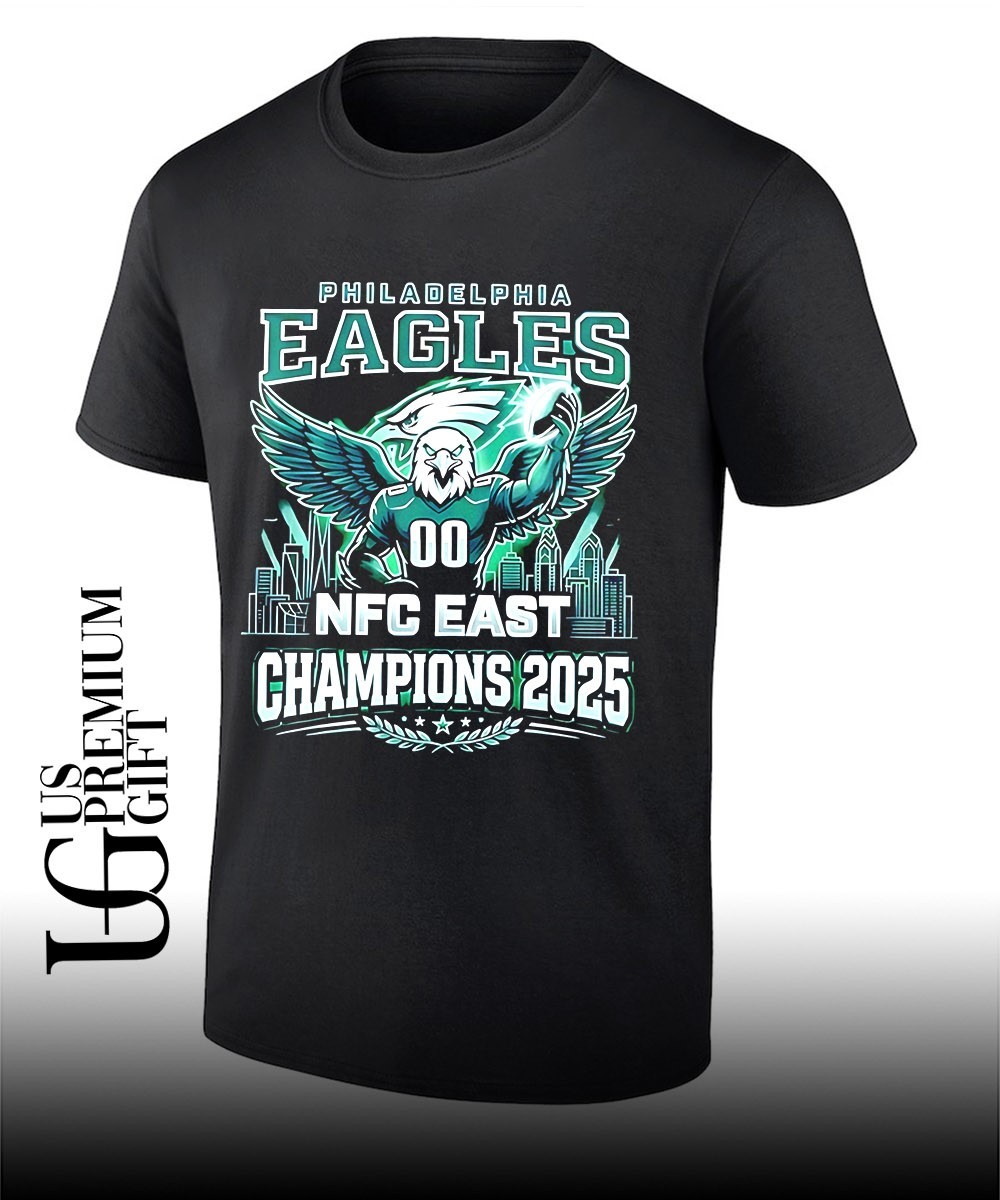 Philadelphia Eagles NFC East Champions 2025 skyline shirt, hoodie