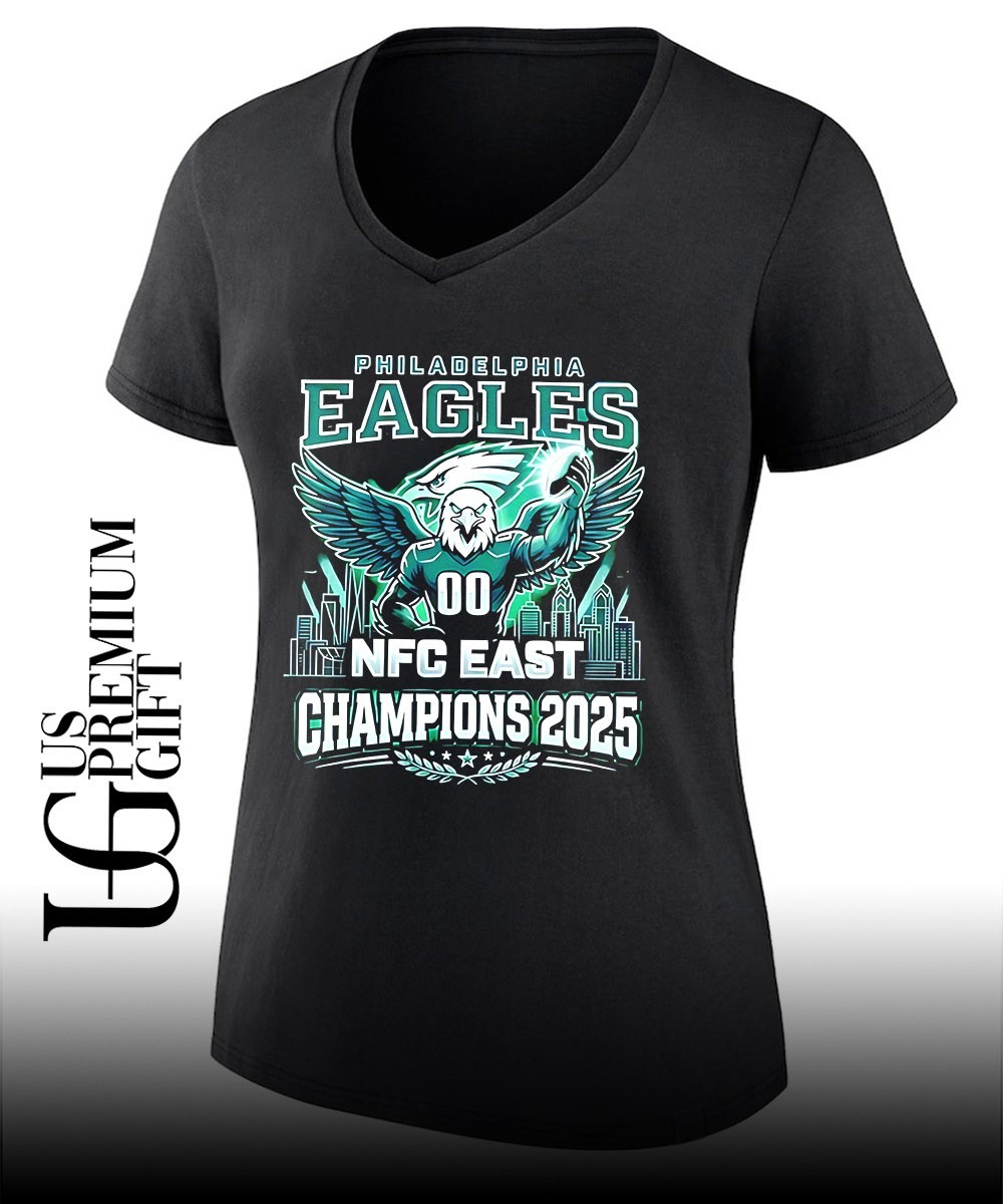 Philadelphia Eagles NFC East Champions 2025 skyline shirt, hoodie