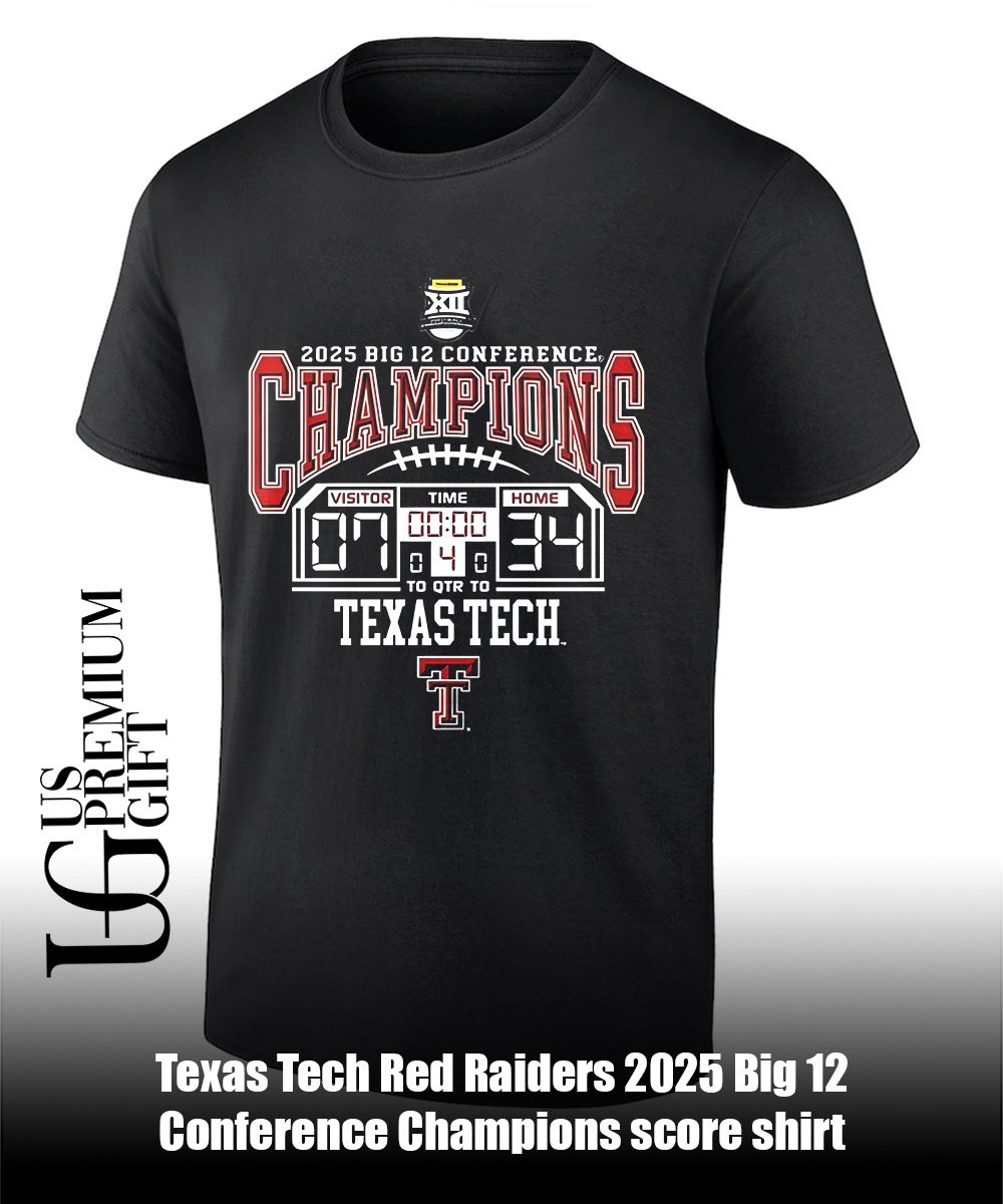 Texas Tech Red Raiders 2025 Big 12 Conference Champions score