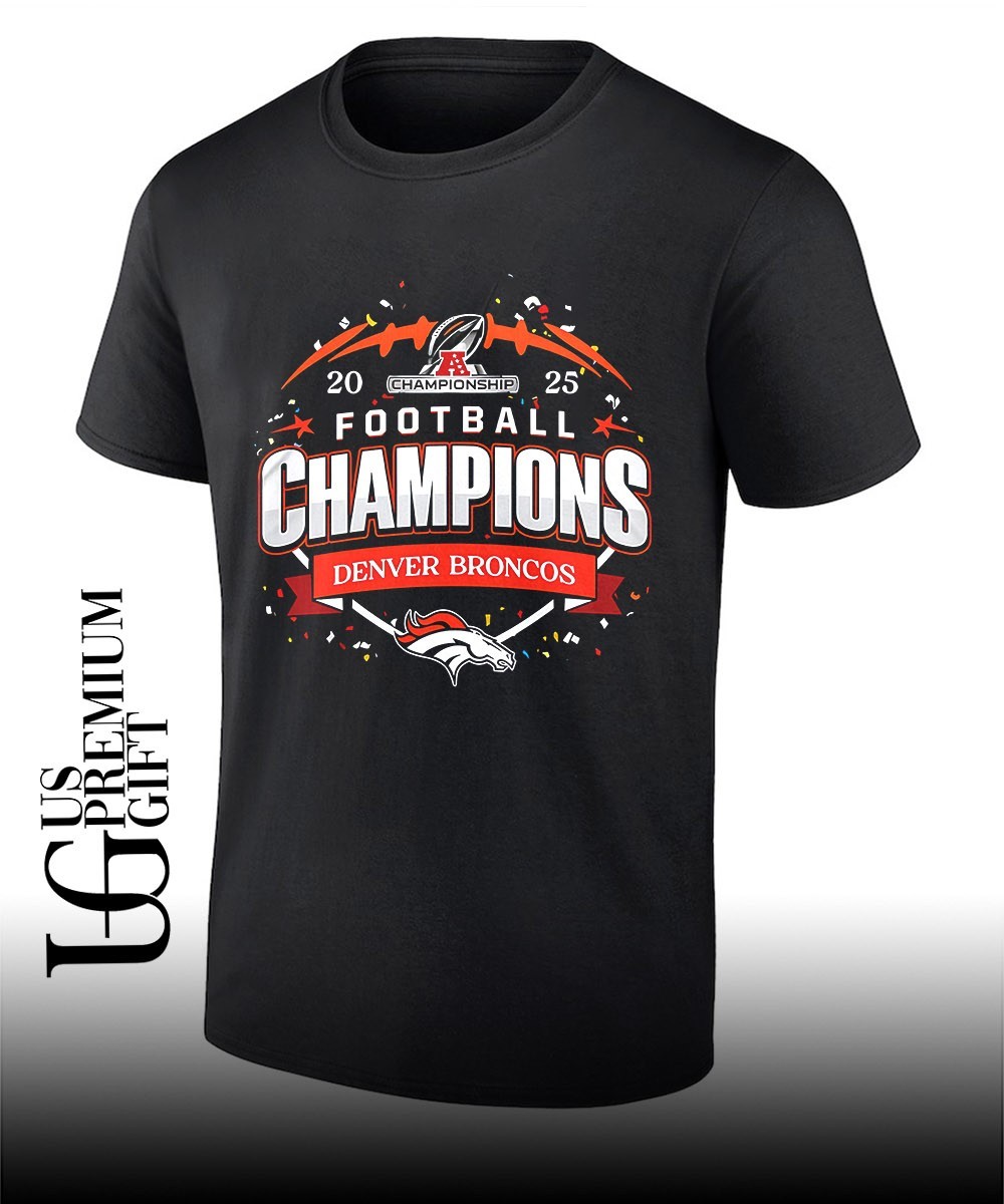 Denver Broncos 2025-26 AFC Champions shirt, hoodie, sweater, long