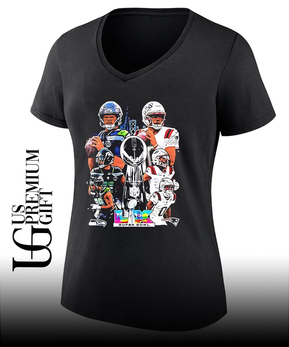 Super Bowl LX Seahawks vs Patriots player trophy graphic shirt